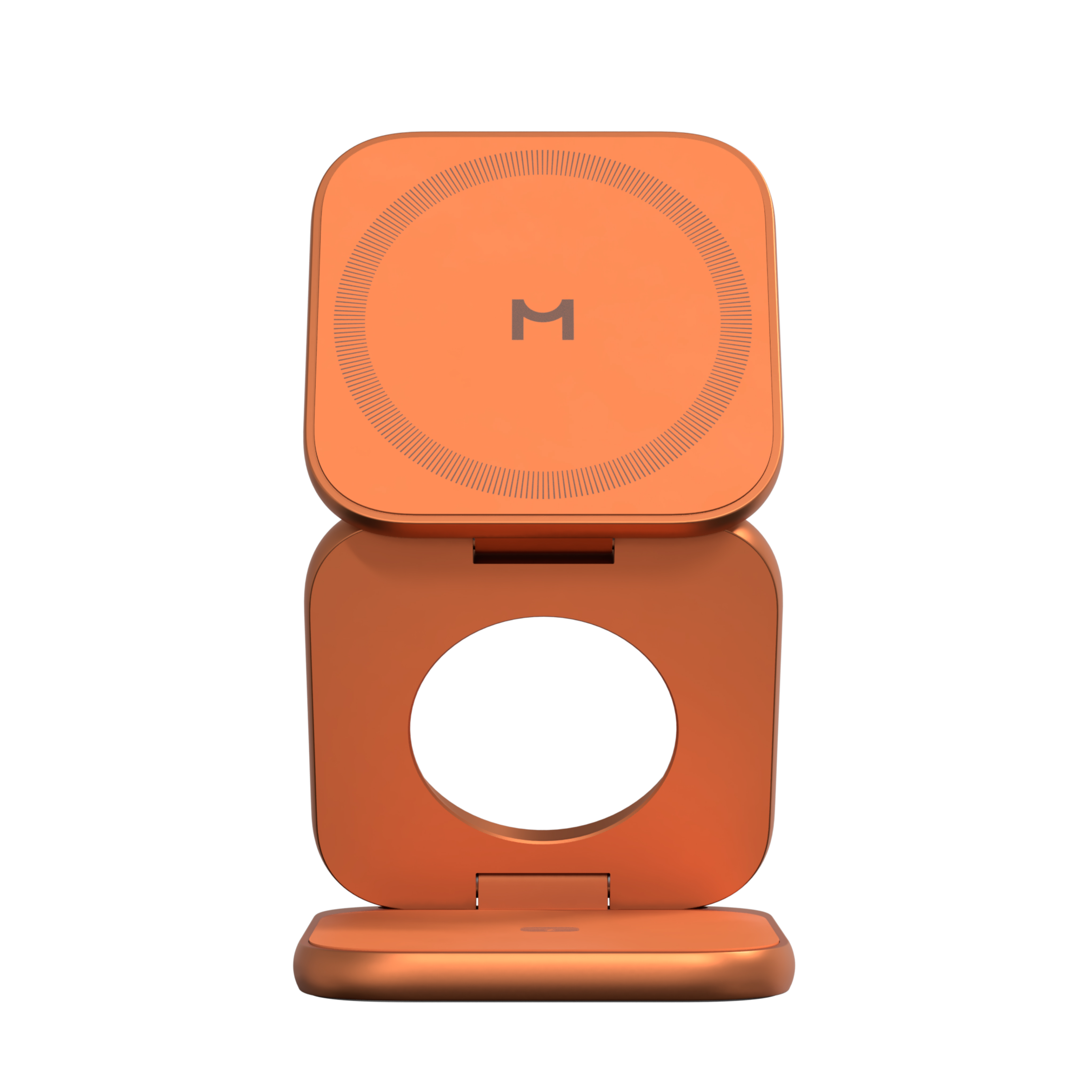 Складное беспроводное зарядное устройство 3 в 1 Magssory Fold Ultra для Apple Orange, Оранжевый — WCH083 o 2